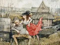 Jerzy Duda-Gracz, WIOSNA, 1997, olej, płyta pilśniowa