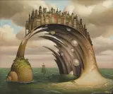 PERŁOWA ZATOKA by Jacek Yerka, 2006, akryl, płótno, sold Nov 2006