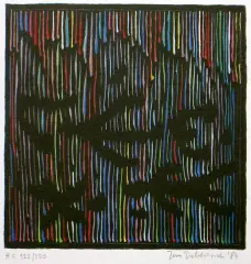 Bez tytułu by Jan Dobkowski, 1984, serigrafia barwna, papier, sold Oct 2006