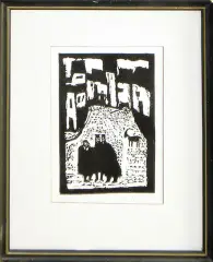 Jerzy Duda-Gracz, Z cyklu „Judaica”, 1964, drzeworyt, papier