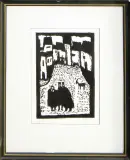Z cyklu „Judaica” by Jerzy Duda-Gracz, 1964, drzeworyt, papier, sold Oct 2006