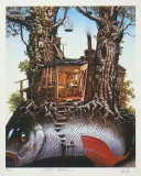 Chatka rybaka by Jacek Yerka, 1994, giclee, sold Oct 2006