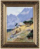 Tadeusz Popiel, NAD MORSKIM OKIEM, ok. 1900, olej, płótno