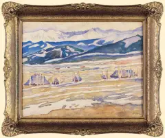 Stanisław Kamocki, PRZEDWIOŚNIE W ZAKOPANEM, 1909, akwarela, papier