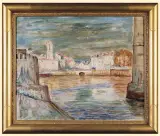 Roman Kramsztyk, PEJZAŻ Z LA ROCHELLE, ok. 1930, olej, płótno