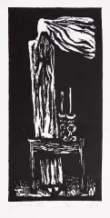 Jerzy Duda-Gracz, Rycina 13 z cyklu Judaica, 1964, drzeworyt, papier