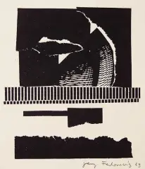 Jerzy Fedorowicz, Rycina z katalogu Konfrontacje 63, litografia, papier