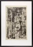 Marian Malina, Kompozycja abstrakcyjna, 1958, cellografia, papier kremowy żeberk
