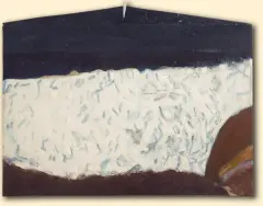 Krzysztof Markowski, Pejzaż zimowy, 1998, olej, płótno, pianka utwardzona i barwiona, drewn