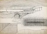 Erna Rosenstein, Strefy, 1972, tusz pióro, karton kremowy