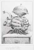 Budzik nadchodzi o świcie by Jacek Yerka, 2006, ołówek, papier, sold Sep 2006