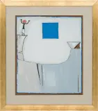 Prorok na skale by Jerzy Nowosielski, 1999, serigrafia barwna, papier, sold Aug 2006