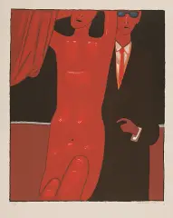 Jerzy Nowosielski, Portret ślubny, 1998, serigrafia barwna, papier