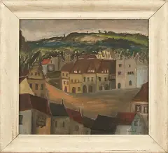 Andrzej Siemiński, W Kazimierzu nad Wisłą, 1973, olej, płótno