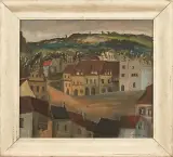 Andrzej Siemiński, W Kazimierzu nad Wisłą, 1973, olej, płótno