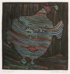 Bez tytułu by Jan Dobkowski, 1984, serigrafia barwna, papier, sold Aug 2006