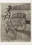 Faubourg St. Denis by Jan Lebensztejn, litografia barwna, papier, sold Aug 2006