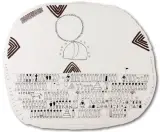Anna Maria Bauer, Tarcza Achillesa / Miejsce według Homera, 1993, tusz pióro, pędzel, karton kremowy
