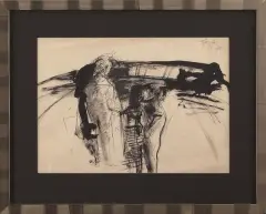 Postaci by Andrzej Fogtt, 1970, tusz pióro, pędzel, papier, sold Aug 2006