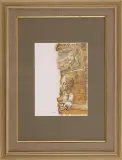 Kompozycja z aktem by Jan Lebensztejn, litografia barwna, papier, sold Aug 2006