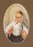 Tomasz Steifer, Żyd trzymający monetę, akwarela, karton