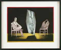 Piotr Zaborowski, Indywidualista, 1987, akwaforta, akwatinta barwna, papier