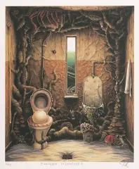 Jacek Yerka, Łazienka oceaniczna, 1995, giclee