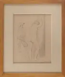 Jerzy Skarżyński, Biczowanie niewolnicy, ołówek, papier