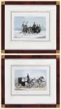 Anton Zampis, PARA OBRAZÓW, ok. 1850, litografia barwna, papier