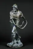 Antoine Bofill, RYBAK RZUCAJĄCY CUMĘ, przed 1910, brąz patynowany