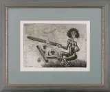 Jerzy Piotrowicz, Kierat, 1981, akwaforta, papier
