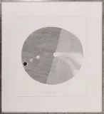 Andrzej Smoczyński, Słońce, Księżyc, smuga cienia i pępowina, 1987, wypukłodruk, papier