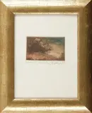 Opowiadanie 66 by Krzysztof Wieczorek, 1997, akwaforta barwna, papier kremowy, sold Jun 2006
