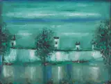 MONASTYR by Jerzy Nowosielski, 1987, olej, płótno, sold Jun 2006