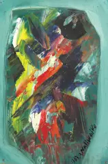 Jan Naliwajko, KOMPOZYCJA, 1963, olej, płyta pilśniowa