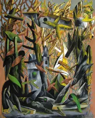 Rafał Kostrzewa, KARMNIKI DLA ZUBASIUPÓW, 1993, olej, płótno