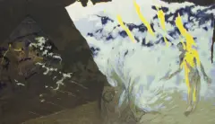 Jacek Waltos, SAMUEL I GŁOS, WOŁANIE, 1995, olej, płótno