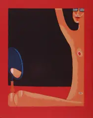 Jerzy Nowosielski, Akt z lustrem, 1999, serigrafia, papier