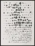 Znaki by Jan Tarasin, 1990, serigrafia w kolorze szarym, papier, sold May 2006