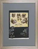 ilustracji do „Folwarku zwierzęcego“, by Jan Lebensztejn, litografia barwna, papier, sold May 2006
