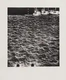 Czesław Podgórski, Kutry, 1981, litografia, papier