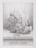 Ostatni alarm by Jacek Yerka, 2006, ołówek, karton, sold May 2006