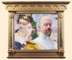 Jacek Malczewski, AUTOPORTRET Z POLONIĄ, 1914, olej, deska