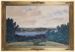Robert Kämmerer, PEJZAŻ LETNI, po 1922, olej, płótno