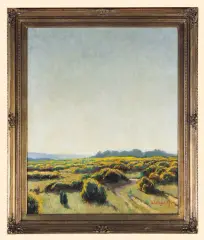 Werner Vogel, KWITNĄCY JANOWIEC, olej, płótno