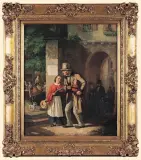 Friedrich Ortlieb, PARA MUZYKÓW, olej, płótno