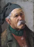 Carl Müller-Baumgarten, BAWARCZYK, ok. 1930, olej, tektura