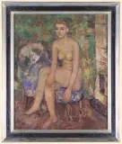 Jerzy Fedkowicz, AKT SIEDZĄCY KOBIETY, koniec lat 30-tych XX w., olej, płótno