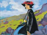 Gustaw Gwozdecki, PORTRET KOBIETY W KAPELUSZU..., ok. 1910, olej, tektura