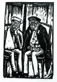 Czekający Ranni (Wartende Verwundete) by Erich Heckel, 1914, drzeworyt, papier kremowy, offered May 2006